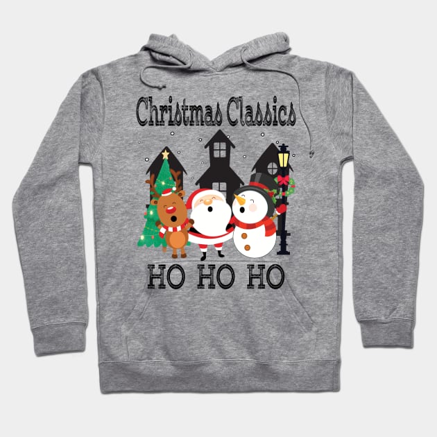 Christmas Classics,  HO HO HO Hoodie by Blended Designs